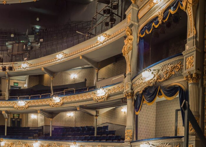 Stage right view of auditorium and boxes