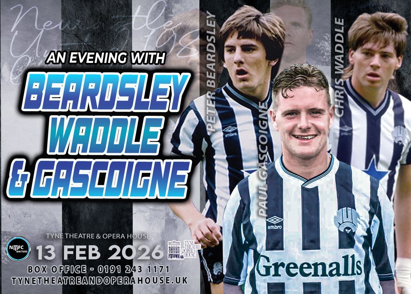 An Evening with Beardsley, Waddle & Gascoigne Gallery Seating