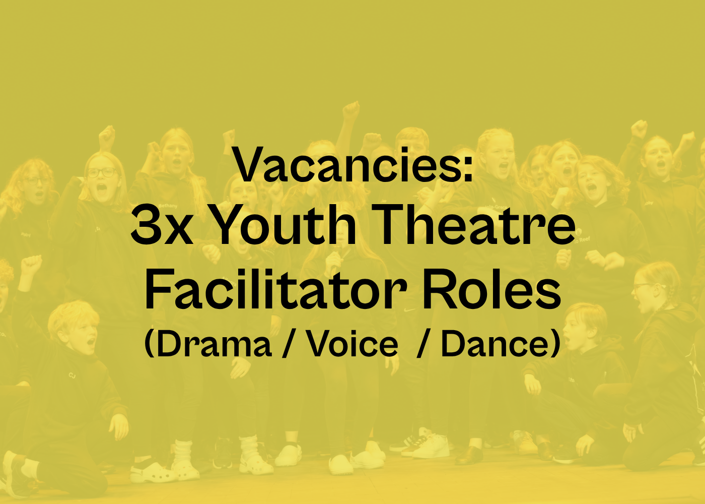 TYC Youth Theatre Facilitator vacancies